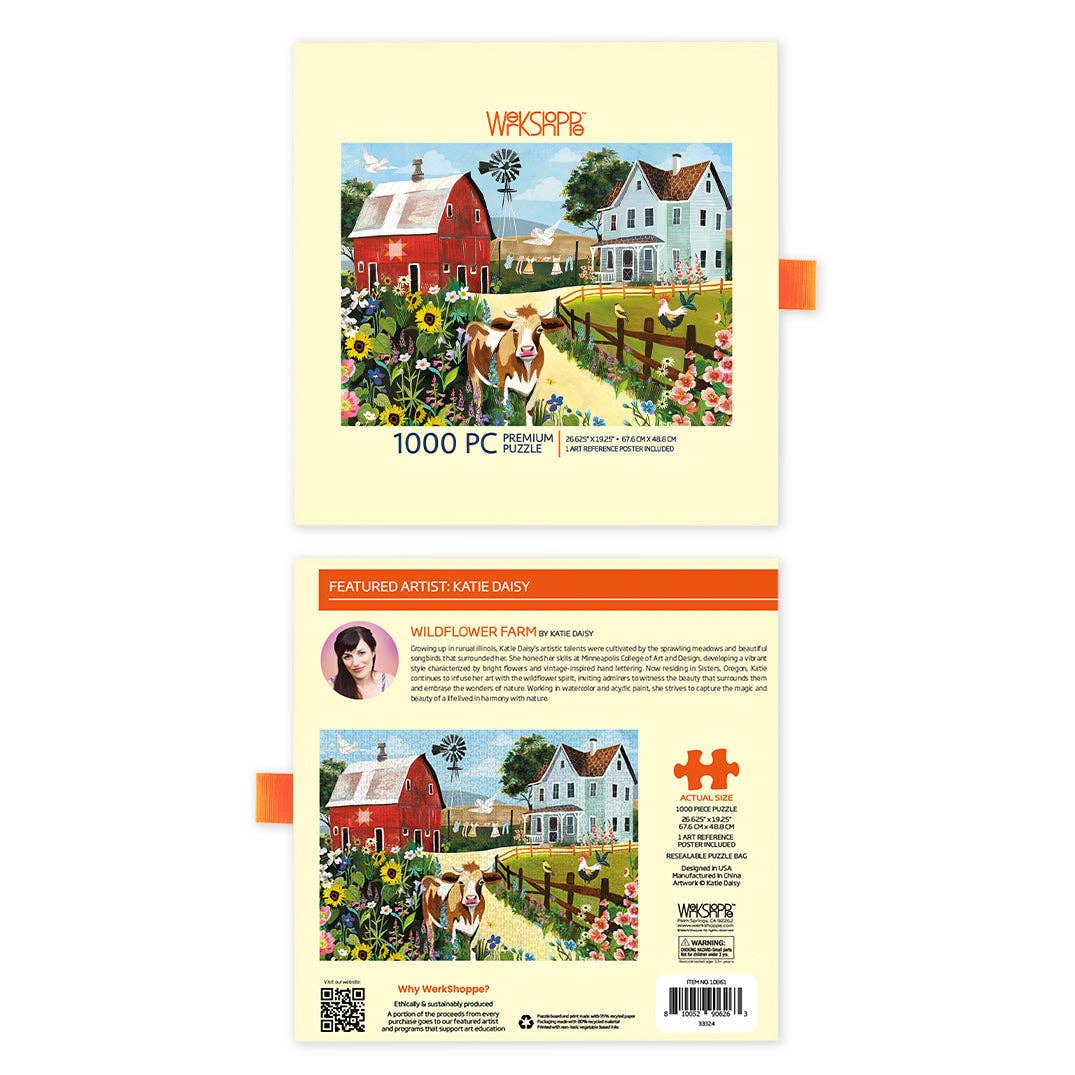 Wildflower Farm 1000 Piece Jigsaw Puzzle | WerkShoppe - Jigsaw Puzzles - The Puzzle Center