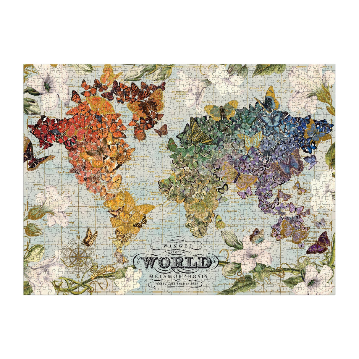 Winged Metamorphosis by Wendy Gold 1000 Piece Foil Jigsaw Puzzle | Galison