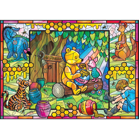 Winnie the Pooh Stained Glass 500 Piece Jigsaw Puzzle by Masterpieces Puzzles - Masterpieces Puzzles - Jigsaw Puzzles - The Puzzle Center