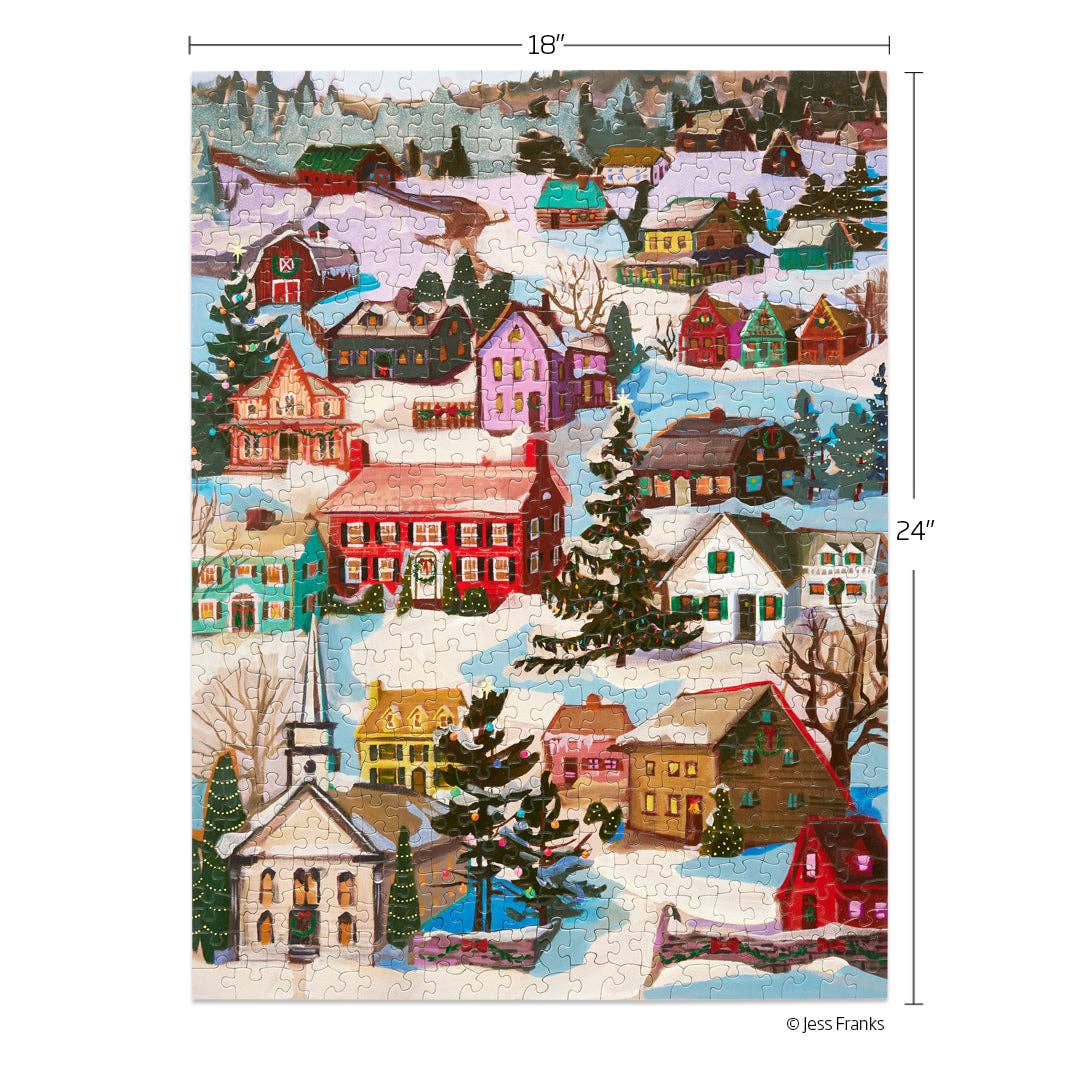 Winter Village 500 Piece Jigsaw Puzzle | WerkShoppe - Jigsaw Puzzles - The Puzzle Center