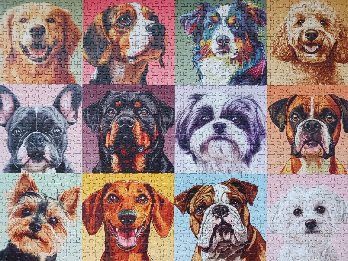 Woof, Yarf, Rowf 1000 Piece Jigsaw Puzzle | Snappy Puzzles - Jigsaw Puzzles - The Puzzle Center
