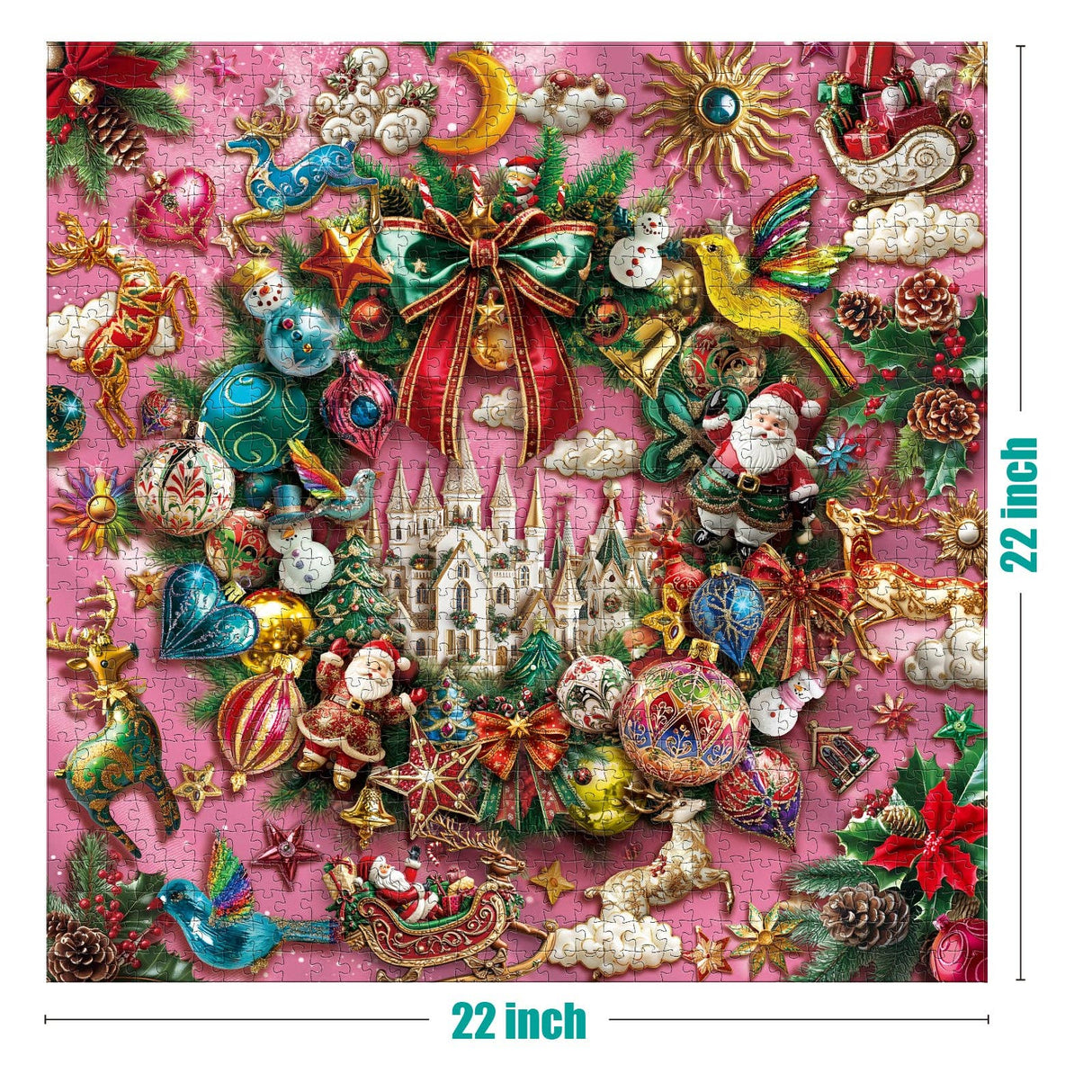 Wreath of Jingle 1000 Piece Jigsaw Puzzle | Antelope Puzzle - Jigsaw Puzzles - The Puzzle Center