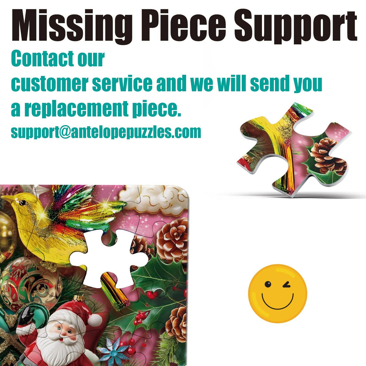 Wreath of Jingle 1000 Piece Jigsaw Puzzle | Antelope Puzzle - Jigsaw Puzzles - The Puzzle Center