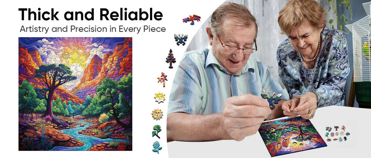 Zion Zen 300 Piece Wooden Jigsaw Puzzle | Trippy Puzzle Co - Jigsaw Puzzles - The Puzzle Center