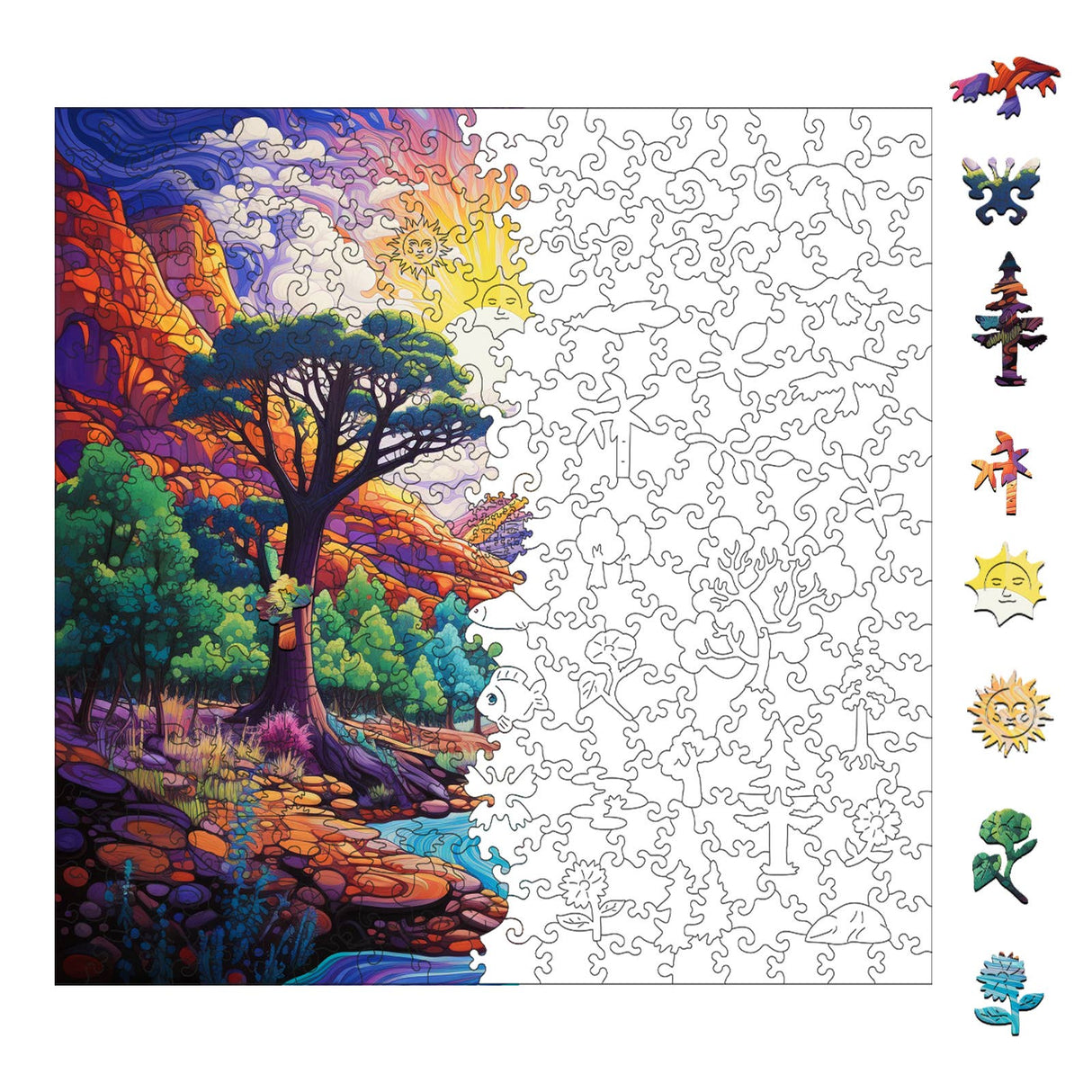 Zion Zen 300 Piece Wooden Jigsaw Puzzle | Trippy Puzzle Co - Jigsaw Puzzles - The Puzzle Center