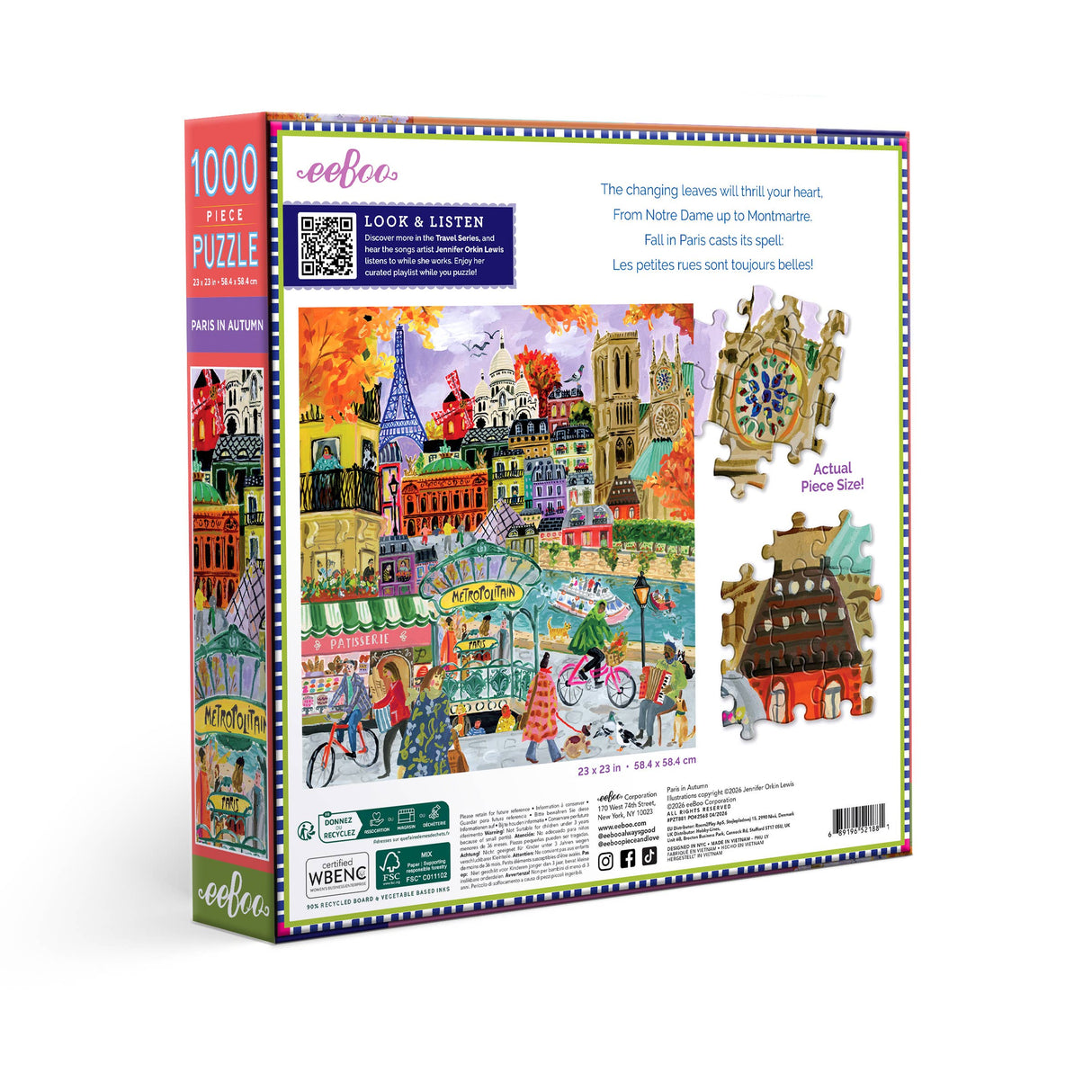 Paris in Autumn 1000 Piece Jigsaw Puzzle | eeBoo