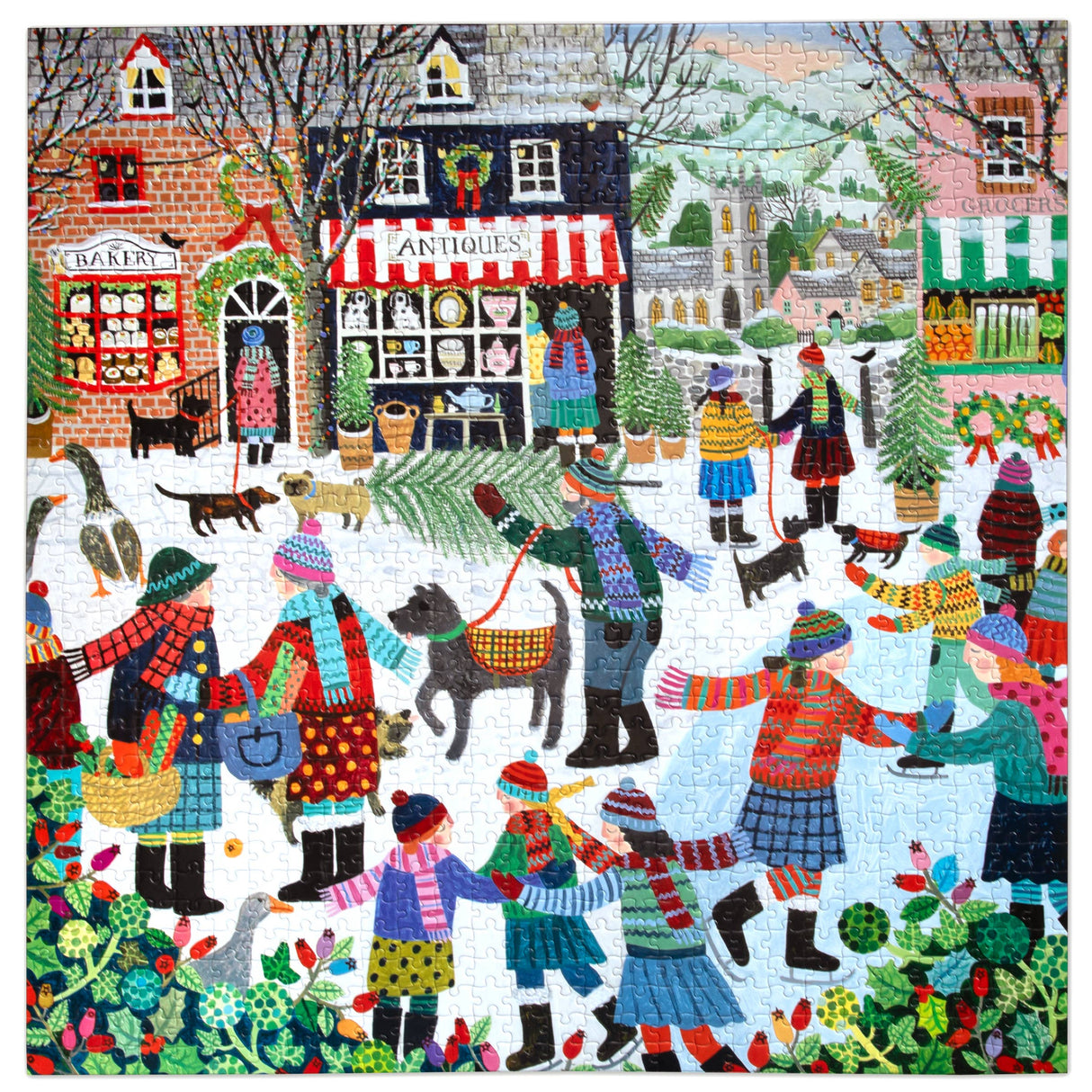 Christmas in the Square 1000 Piece Jigsaw Puzzle | eeBoo