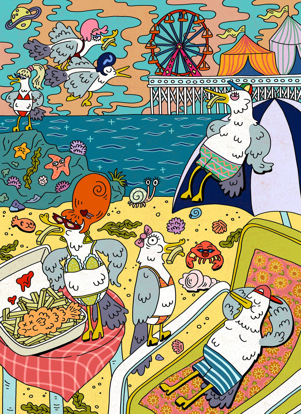 Gull Trouble 1000 Piece Jigsaw Puzzle | Birdie Puzzles