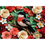 Scarlet Songbird 1000 Piece Jigsaw Puzzle | Final Piece Puzzles