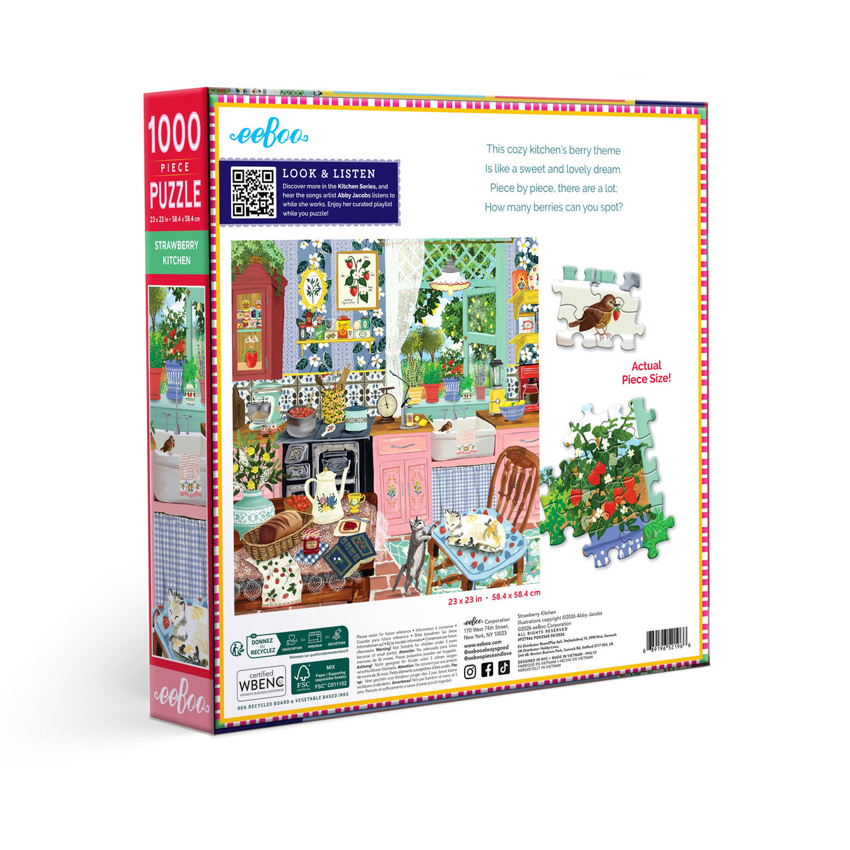 Strawberry Kitchen 1000 Piece Jigsaw Puzzle | eeBoo