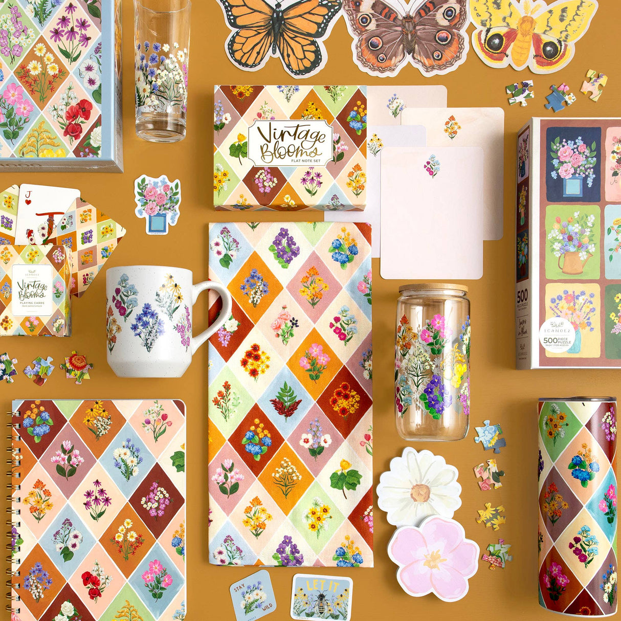 Vintage Blooms 1000 Piece Jigsaw Puzzle | 1Canoe2