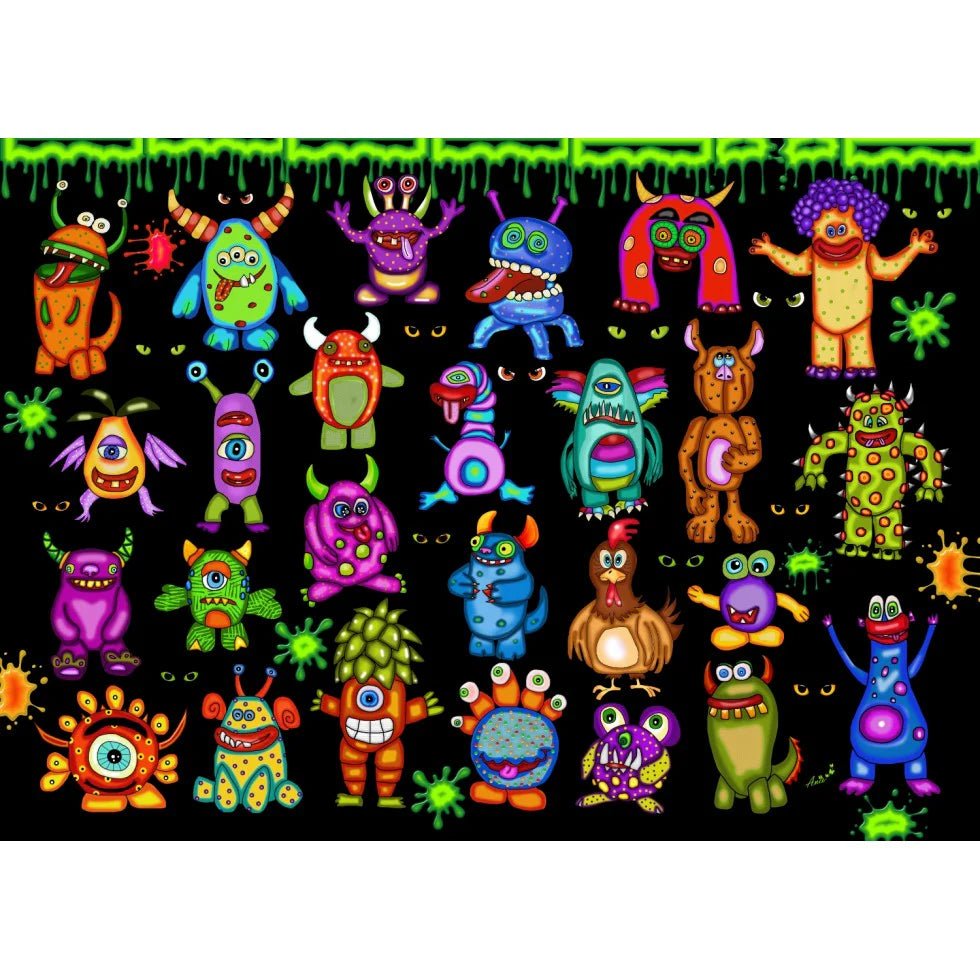 25 Little Monsters 1000 Piece Jigsaw Puzzle | JaCaRou Puzzles - Jigsaw Puzzles - The Puzzle Center