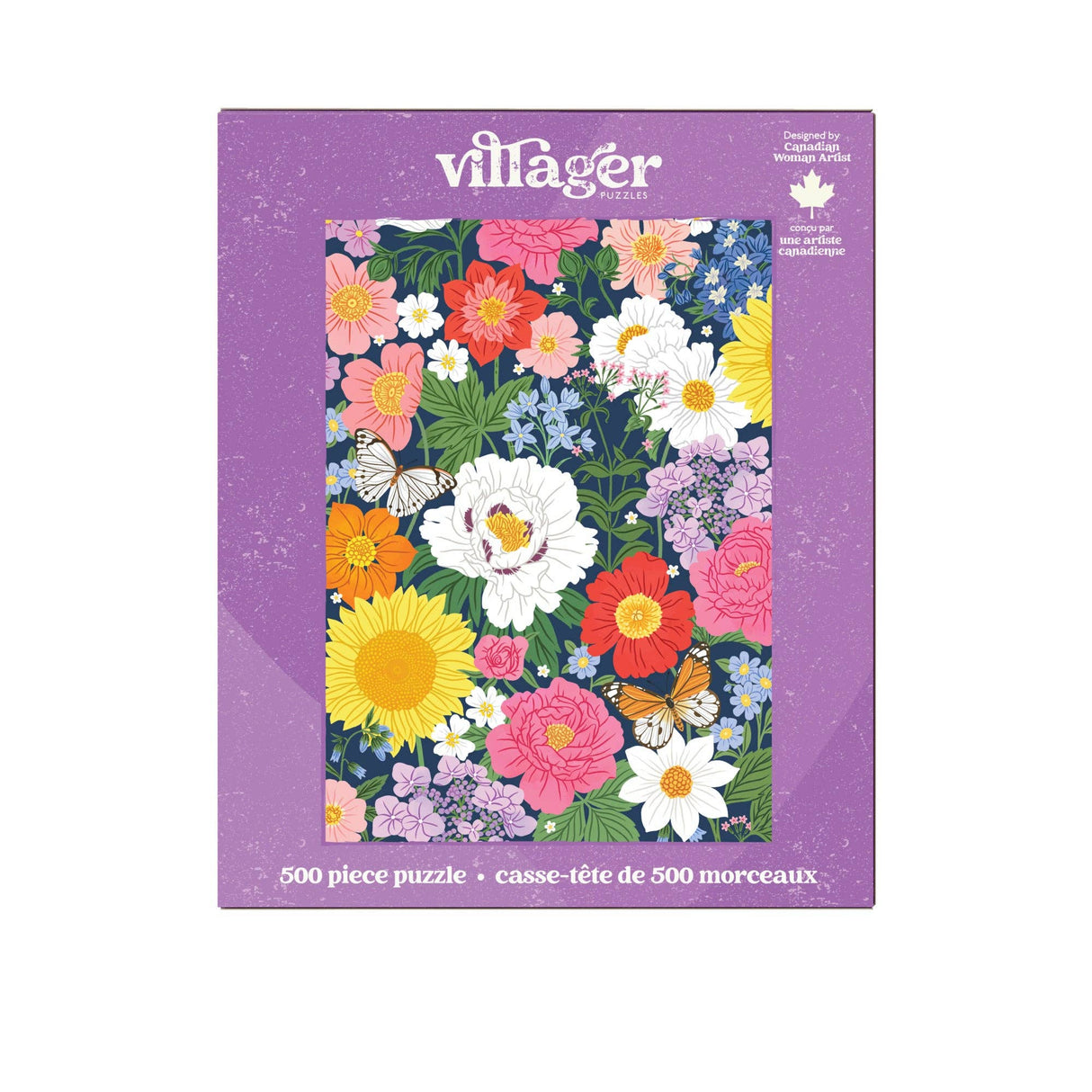 Midnight Blooms 500 Piece Jigsaw Puzzle | Villager Puzzles