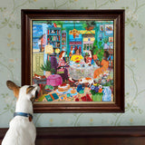 Books & Tea By the Sea 1000 Piece Jigsaw Puzzle | eeBoo