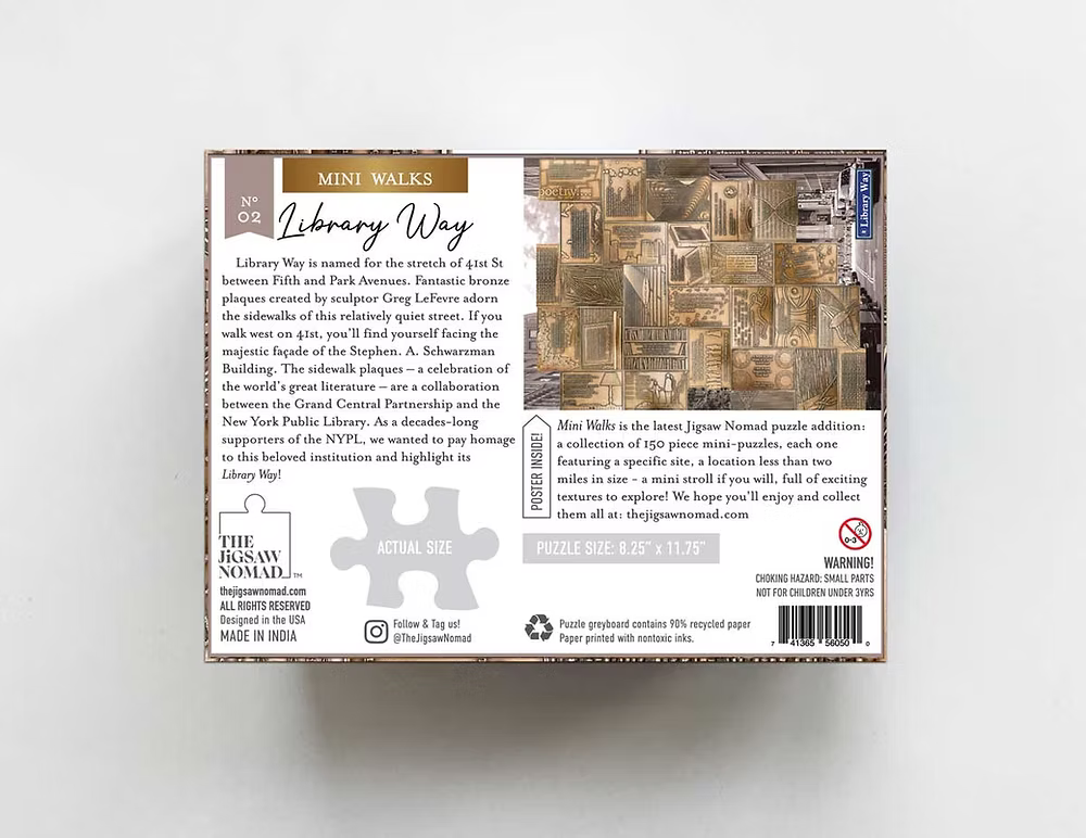 Library Way 150 Piece Mini Jigsaw Puzzle | Jigsaw Nomad