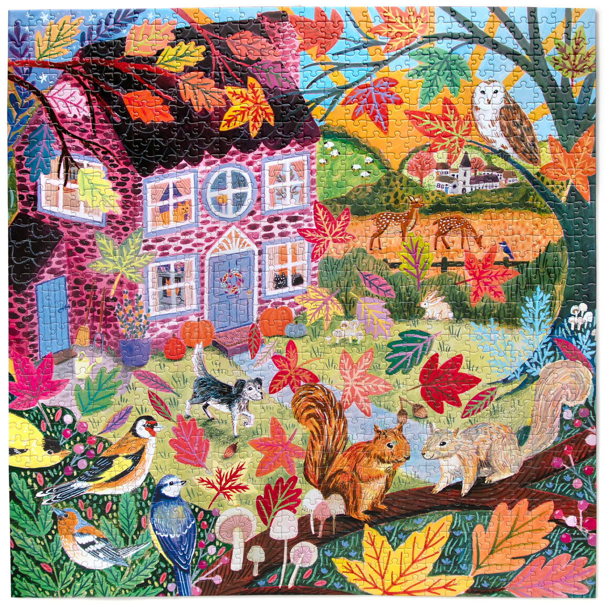 Autumn Cottage 1000 Piece Jigsaw Puzzle | eeBoo