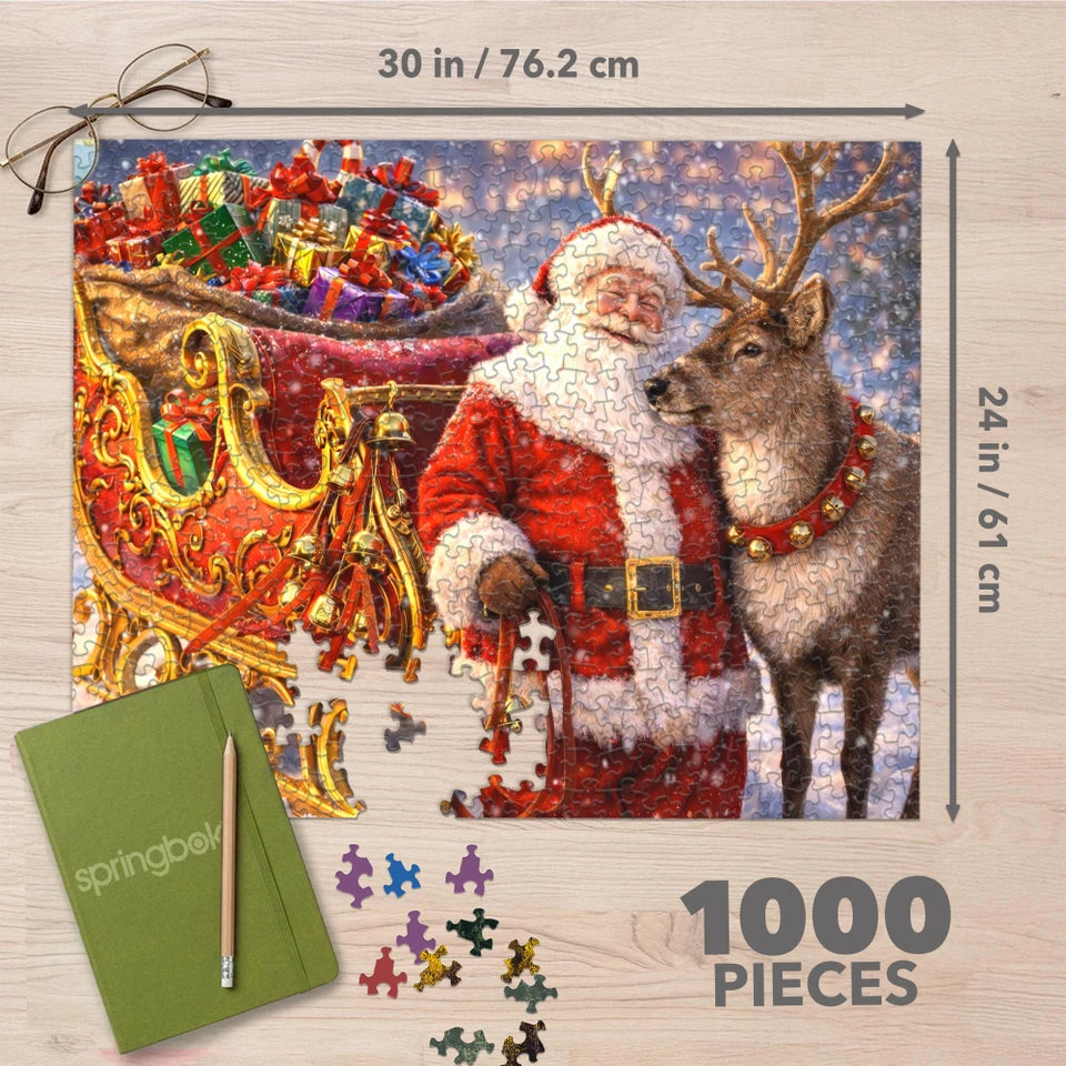 Santa's Send-Off 1000 Piece Jigsaw Puzzle | Springbok Puzzles