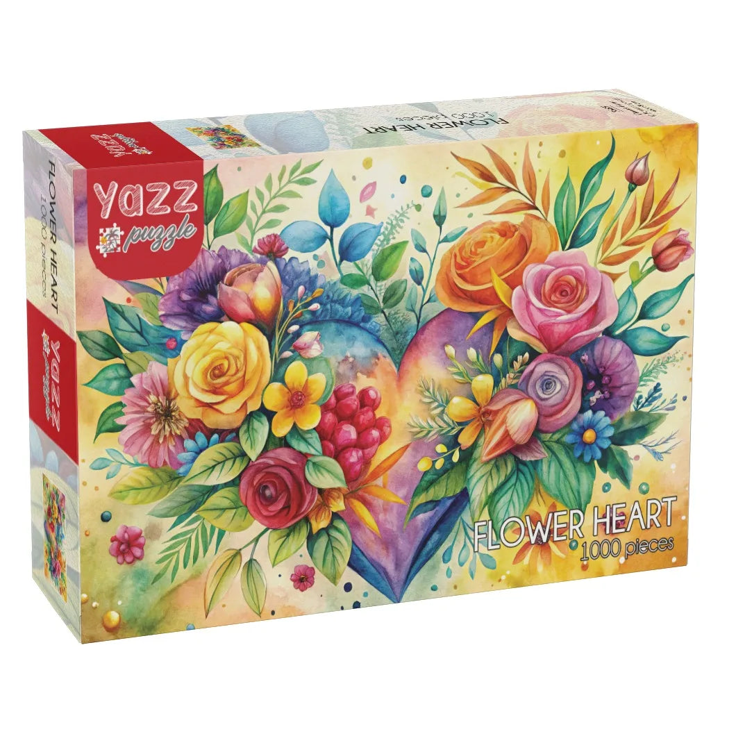 Flower Heart 1000 Piece Jigsaw Puzzle | Yazz