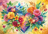 Flower Heart 1000 Piece Jigsaw Puzzle | Yazz