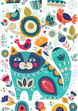 Cat & Birds 1000 Piece Jigsaw Puzzle | Yazz