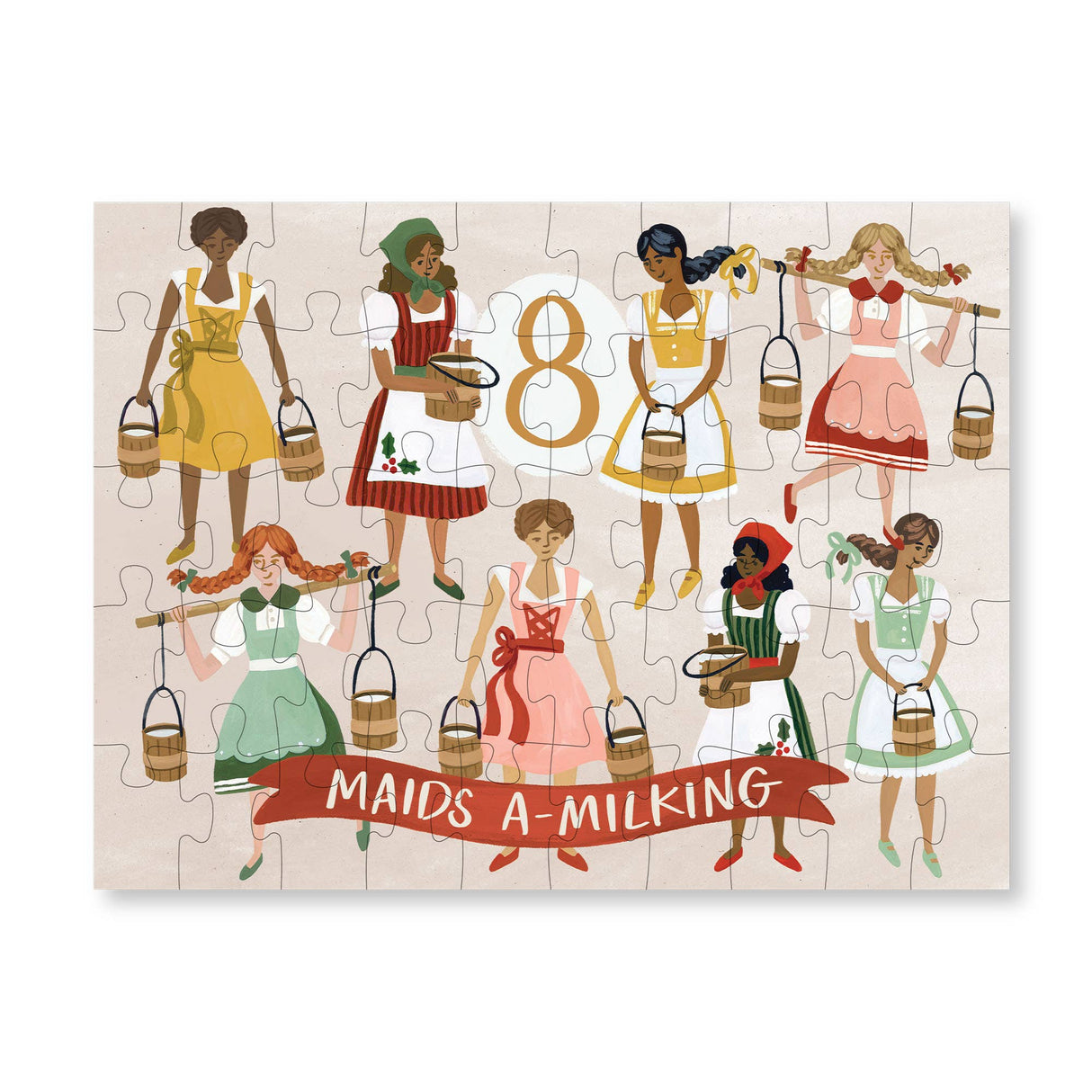 12 Days of Christmas Mini Jigsaw Puzzle Set, 50 Pieces Each | 1Canoe2