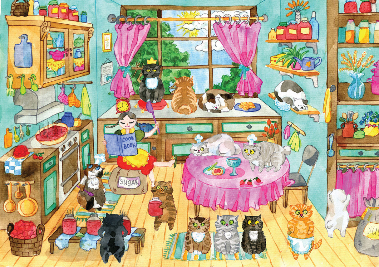 Pre-Order - Cats & Kitchen 1000 Piece Jigsaw Puzzle | Yazz