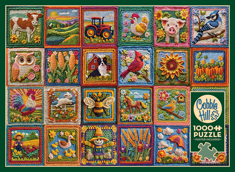 Country Life Crochet 1000 Piece Puzzle by Cobble Hill Puzzles