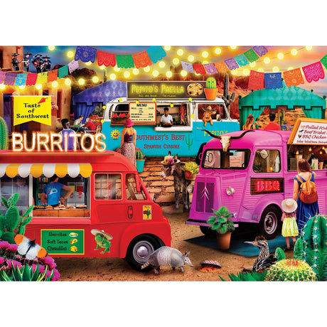 Food Truck Roundup Taste of the Southwest 1000 Piece Puzzle by Masterpieces Puzzles