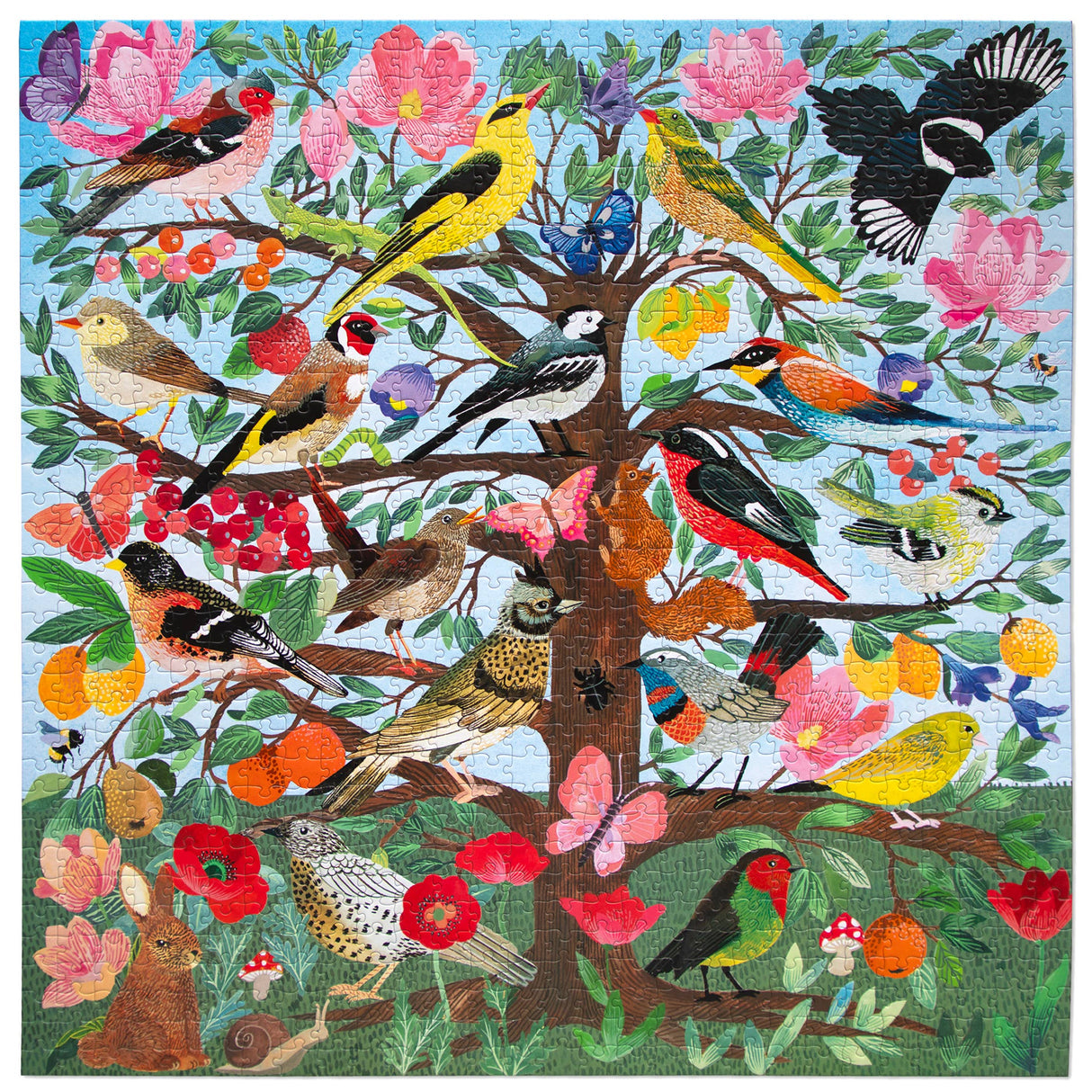 French Medieval Songbirds 1000 Piece Jigsaw Puzzle | eeBoo