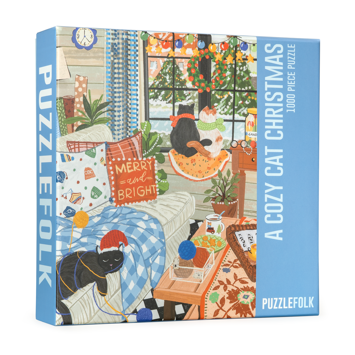A Cozy Cat Christmas 1000 Piece Jigsaw Puzzle | Puzzlefolk