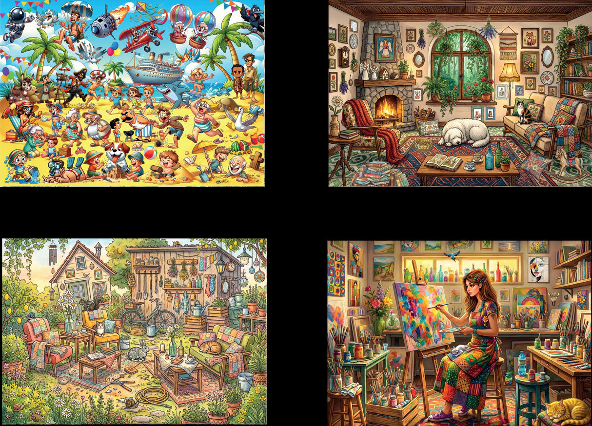 Pre-Order - Serhat Filiz (#4) 4 x 260 Pieces Jigsaw Puzzles | Magnolia