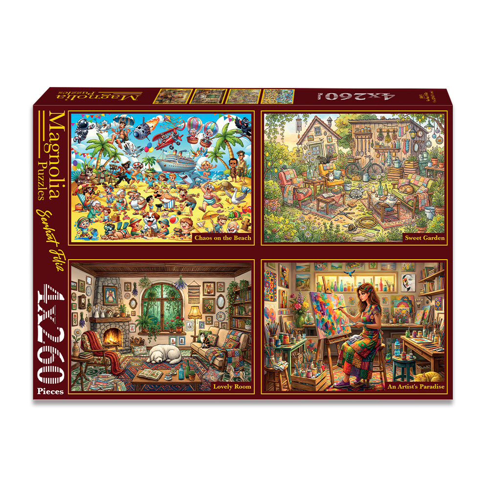 Pre-Order - Serhat Filiz (#4) 4 x 260 Pieces Jigsaw Puzzles | Magnolia