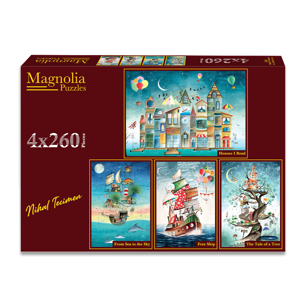 Pre-Order - Nihal Tecimen 4 x 260 Pieces Jigsaw Puzzles | Magnolia