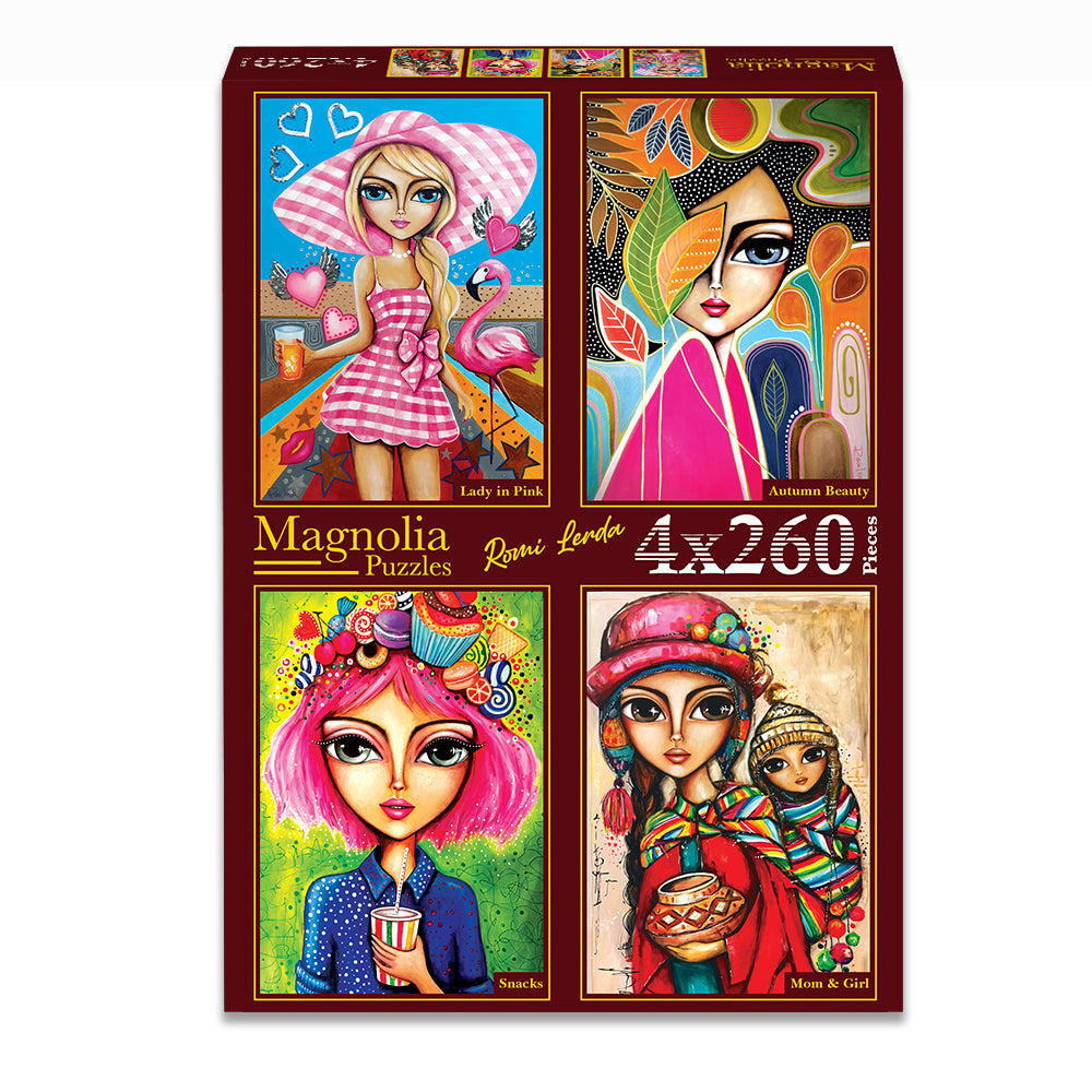 Pre-Order - Romi Lerda (#3) 4 x 260 Pieces Jigsaw Puzzles | Magnolia