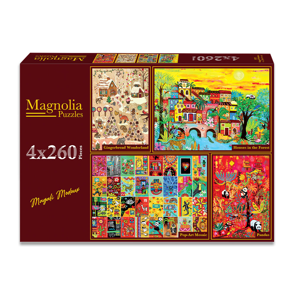 Pre-Order - Magali Modoux 4 x 260 Pieces Jigsaw Puzzles | Magnolia