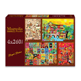 Pre-Order - Magali Modoux 4 x 260 Pieces Jigsaw Puzzles | Magnolia