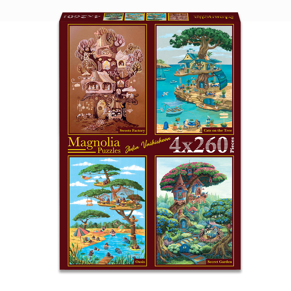 Pre-Order - Julia Vaihicheva 4 x 260 Pieces Jigsaw Puzzles | Magnolia