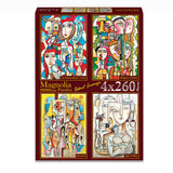 Pre-Order - Rob Incorvaja 4 x 260 Pieces Jigsaw Puzzles | Magnolia