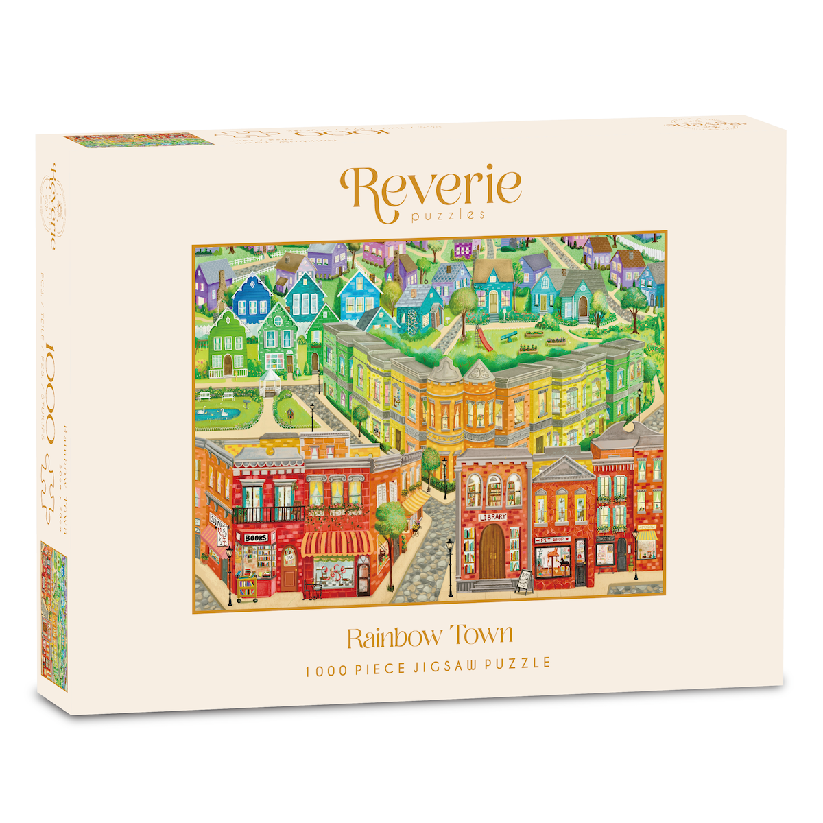 Rainbow Town 1000 Piece Jigsaw Puzzle | Reverie