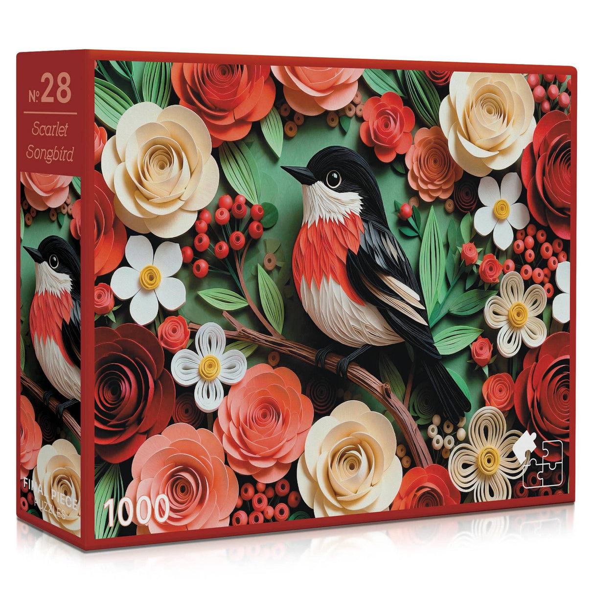 Scarlet Songbird 1000 Piece Jigsaw Puzzle | Final Piece Puzzles