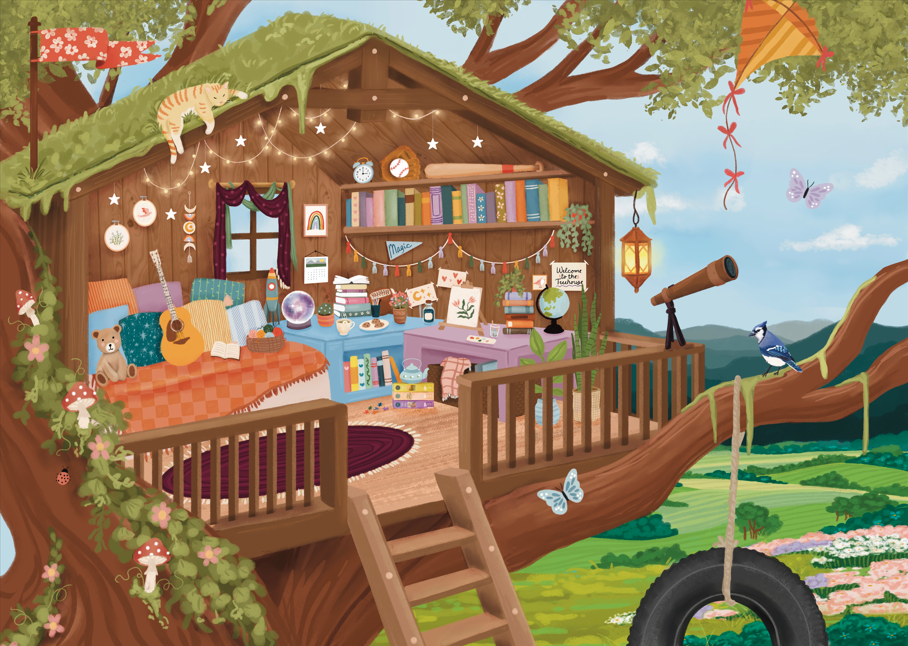 Treetop Hideout 250 Piece Jigsaw Puzzle | Villager Puzzles