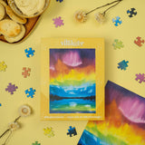 Rainbow Northern Lights 500 Piece Jigsaw Puzzle | Villager Puzzles