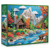 Bear Creek Cabin 1000 Piece Jigsaw Puzzle | Final Piece Puzzles