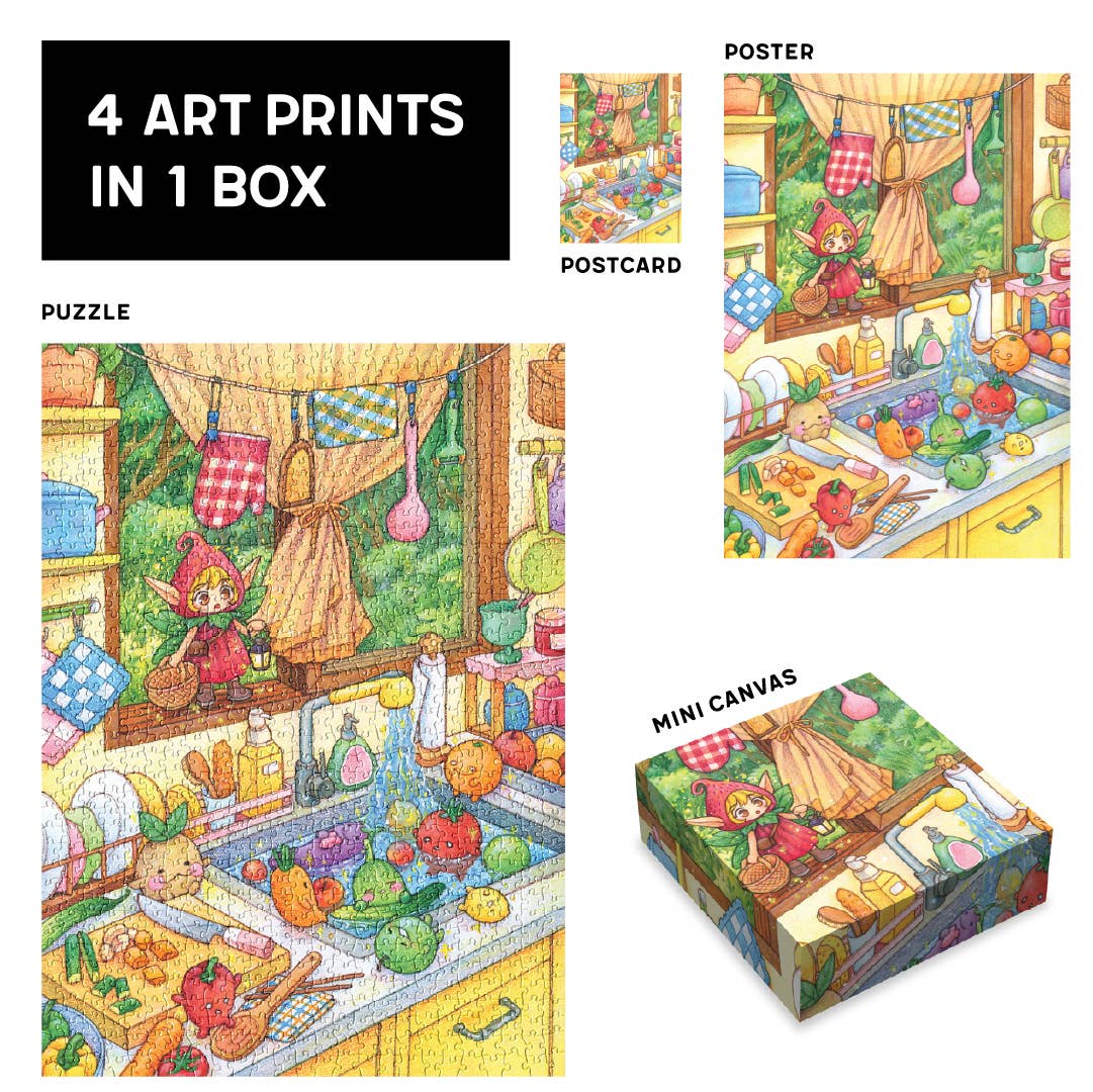 Veggie Bath 1000 Piece Jigsaw Puzzle | Soonness