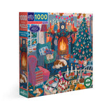 English Cottage Christmas 1000 Piece Jigsaw Puzzle | eeBoo