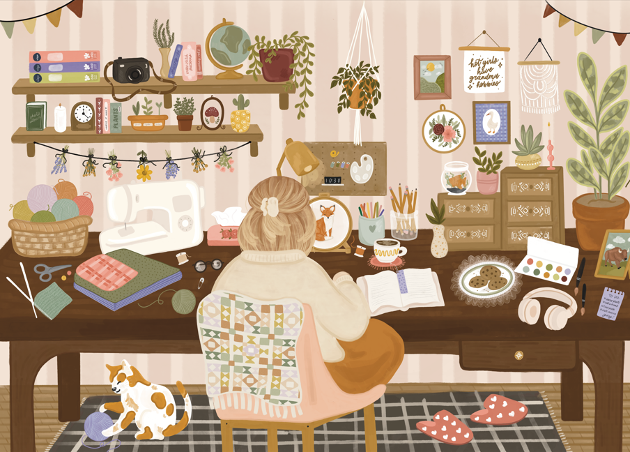 Grandma Hobbies 1000 Piece Jigsaw Puzzle | Villager