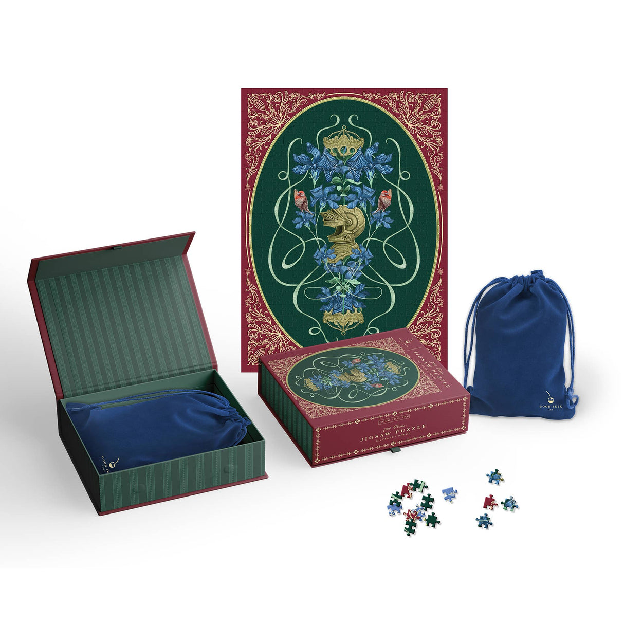 Enchanted Knight Helmet Cameo 500 Piece Jigsaw Puzzle | Good Juju Ink