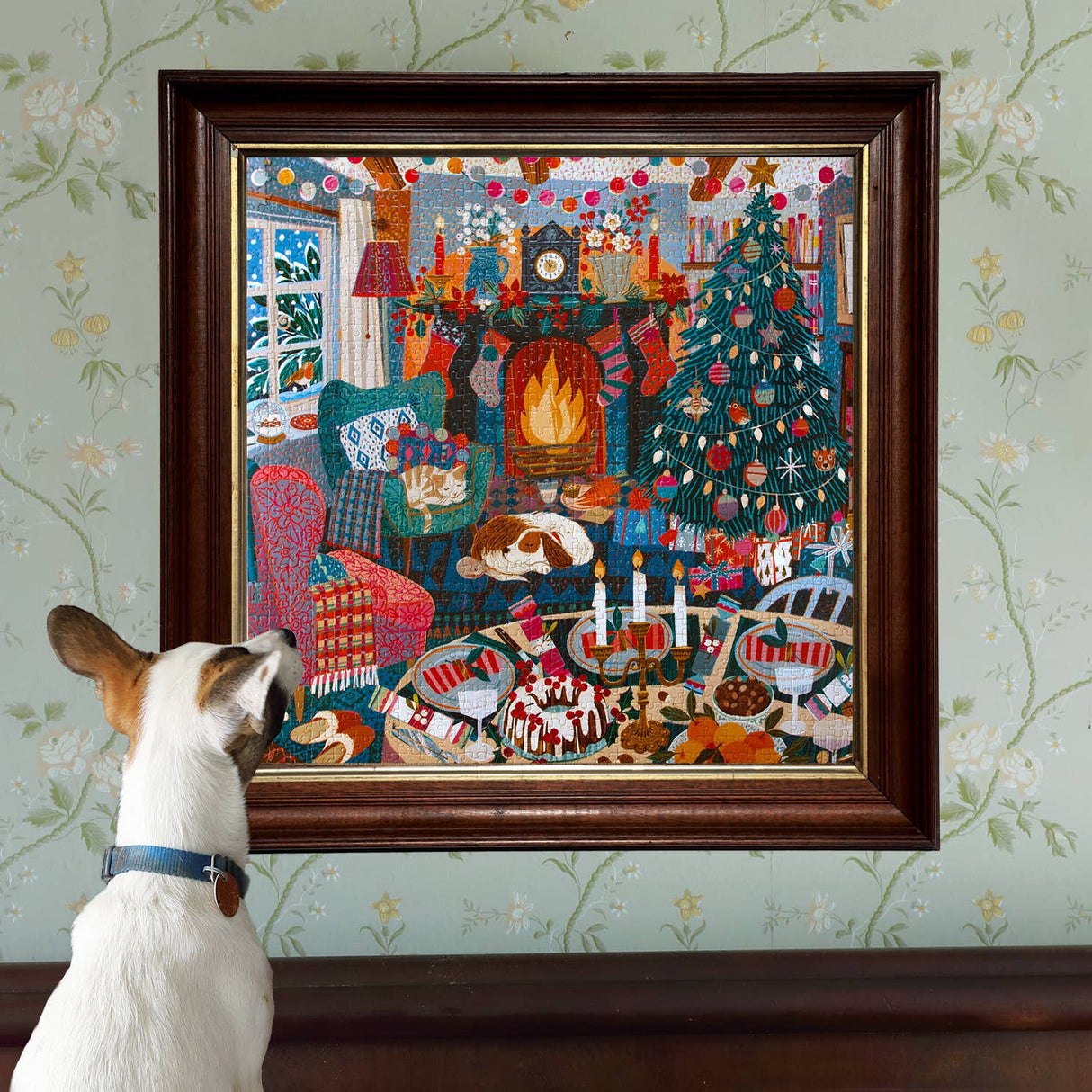English Cottage Christmas 1000 Piece Jigsaw Puzzle | eeBoo
