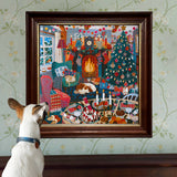 English Cottage Christmas 1000 Piece Jigsaw Puzzle | eeBoo