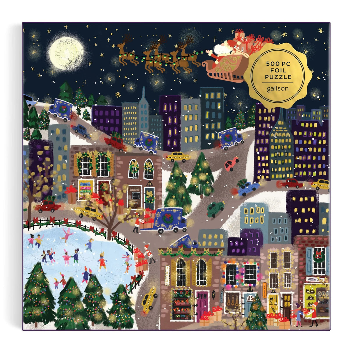 Joy Laforme Presentville 500 Piece Foil Jigsaw Puzzle | Galison